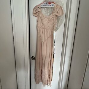 Rachel Zoe 100% silk blush gown